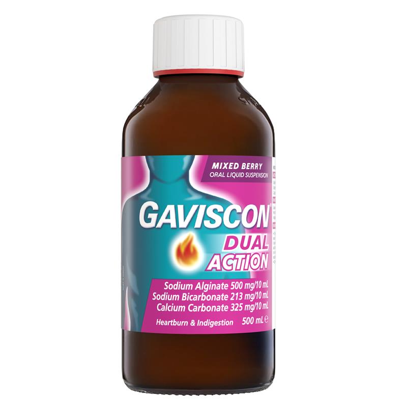Gaviscon Dual Action Liquid Mixed Berry 500ml – Chemist Plus
