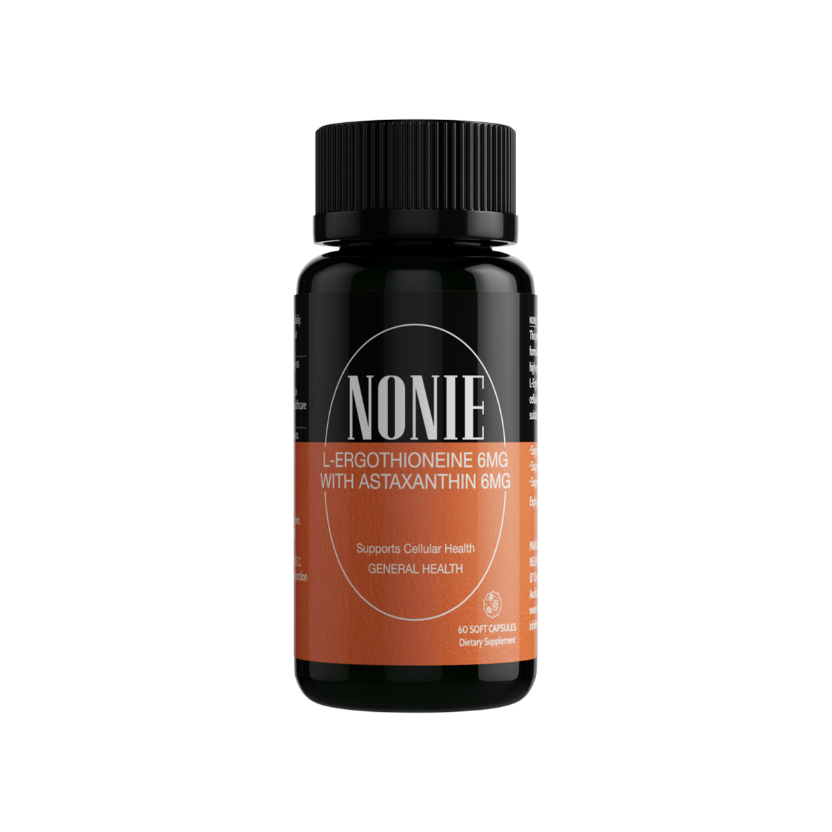 NONIE L-Ergothioneine 6mg with Astaxanthin 6mg 60 Softgels – Chemist Plus