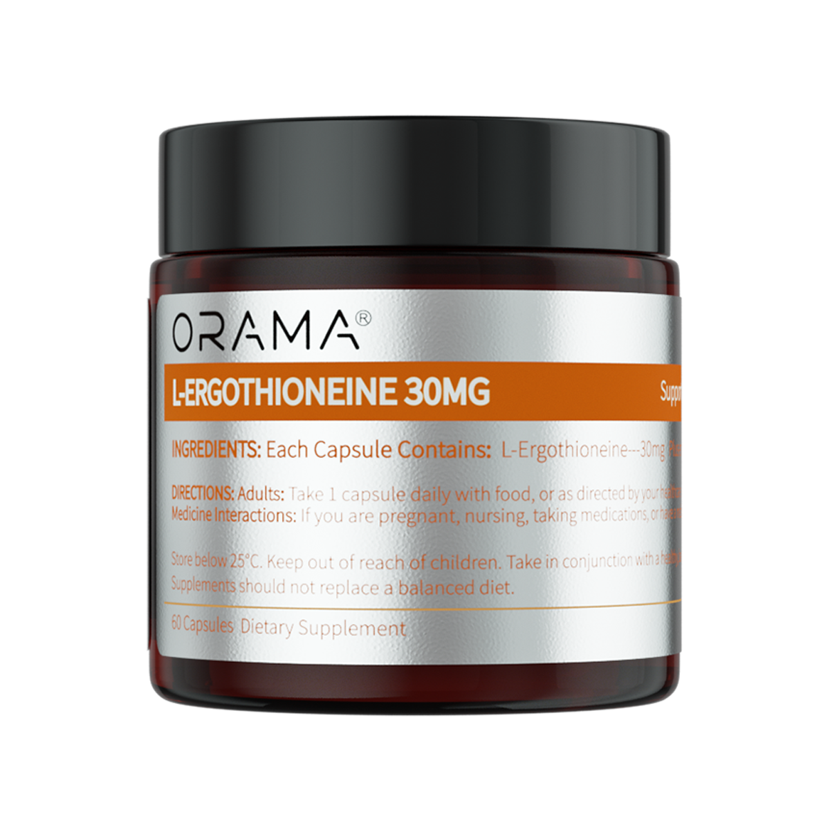 ORAMA L-Ergothioneine 30mg 60 Capsules – Chemist Plus