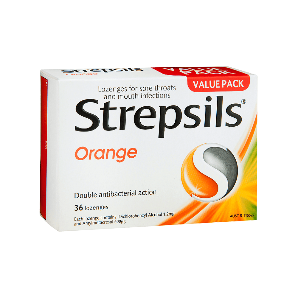 Strepsils Vitamine C Orange, 36 pastilles